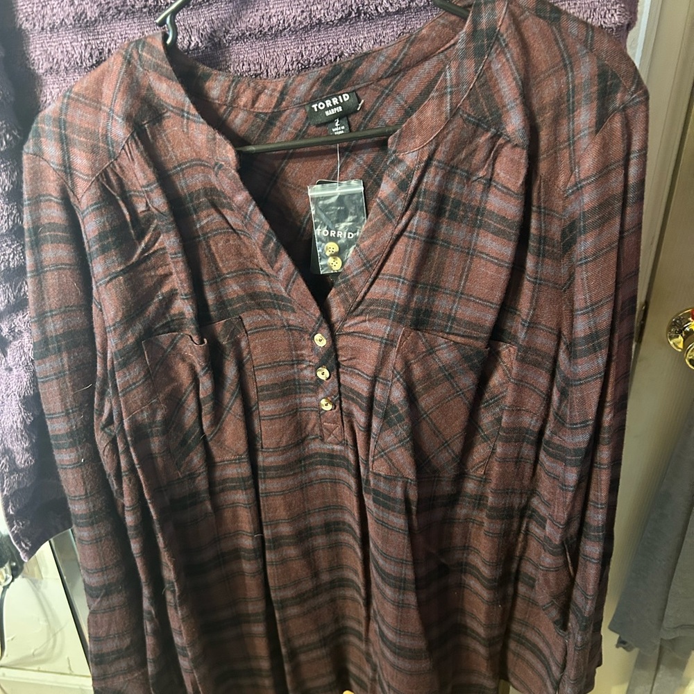 Torrid tunic flannel